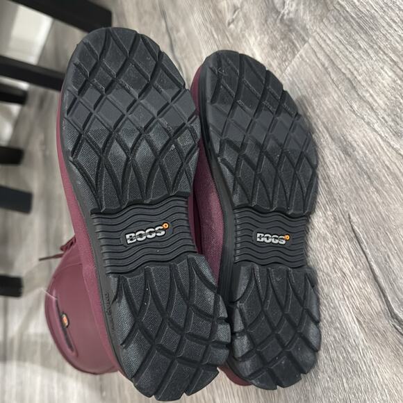 NWOT BOGS Amanda Plush Ii Lace Up Rain / Snow Boots "Cranberry" Size 6 - Picture 6 of 9